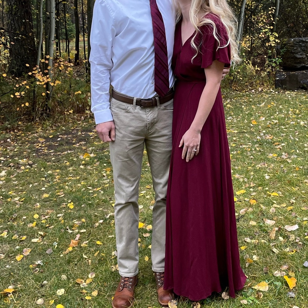 Lulu’s Heart of Marigold Burgundy Dress - Size Small